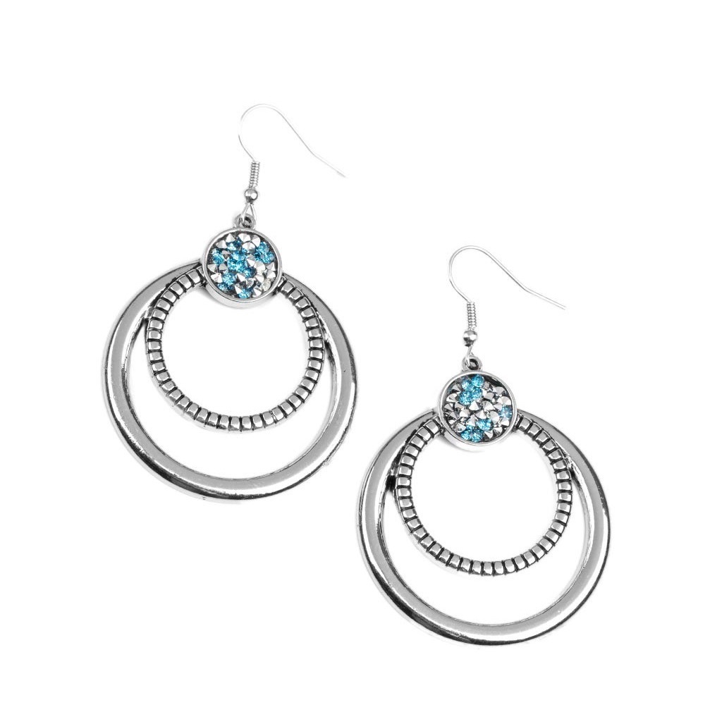 Spun Out Opulence - Blue earrings